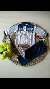 Baju Muslim Setelan Koko Anak Laki-Laki Terbaru Lengan Panjang Bahan Katun Motif F2 Bordir