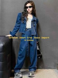 MixuKids - Setelan Jeans Anak Import 5-14thn/ Setelan Jeans Anak Korean/ Setelan Jeans Panjang/ Setjk