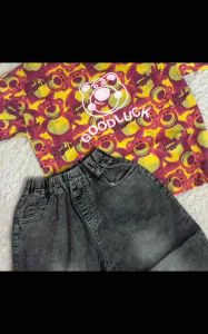 MixuKids - Setelan Jeans Anak Cowok 6-13thn: Setelan Anak Cowok Keren dan Celana Jeans Pendek Co