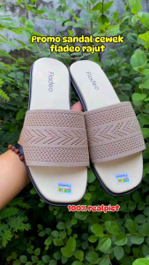Sandal Rajut Fladeo Kekinian | Sandal Teplek Wanita | Sandal Wanita Motif