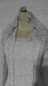 set kebaya akad nikah kebaya kutubaru + rok payet dan slendang mutiara