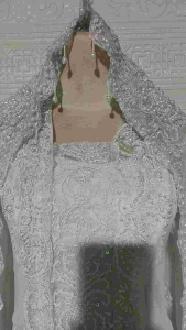 set kebaya akad nikah kebaya kutubaru + rok sido dan slendang mutiara