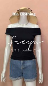 FREYA Off Shoulder Semi Croptop: A Stylish & Comfortable Korean Style Clothing