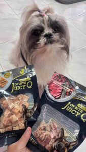 Joy Bite Juicy Q ขนมสุนัขเกรดพรีเมียม 85g รสเนื้อ/รสแซลมอน | ขนมสุนัขเพื่อสุขภาพ ทำจากวัตถุดิบคุณภาพสูง