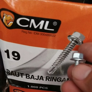 sekrup baja ringan 19 2cm isi 100 pcs
