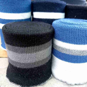 Kain Rib Bur Rajut 1x1 Variasi Benang Full PE 30s & Polyester Premium