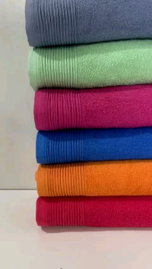 ผ้าเช็ดตัว 30x60 นิ้ว 16 ปอนด์ คอตตอน 100% สีเพื่อน 6 สี