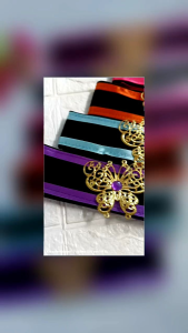 Obi bludru pita warna warnigratis bros kupu cantik