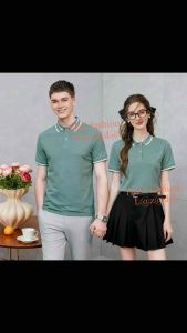 fashion casual family couple polo shirt uniform plain color stretch cotton Mens & womens OIY OIU