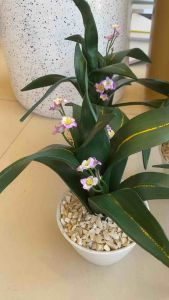 **Tanaman Artifisial Hiasan Meja Sansivera Hijau – Tinggi 35 cm**