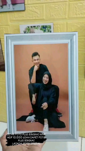 CETAK FOTO PLUS BINGKAI UKURAN 24R PLUS BINGKAI TERMURAH ( BISA COD)