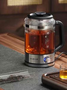 OREAS  🍵1.3Litre 304 S/S Tea Boiler Household Steam Teapot Black Tea  Glass Electric Kettle Thermal Teapot