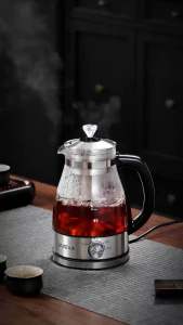 OREAS 304 S/S Tea Boiler Household Steam Teapot Black Tea Glass Electric Kettle Thermal Teapot煮茶器家用蒸汽煮茶壶黑茶普洱玻璃电热水壶蒸茶壶
