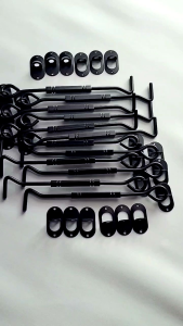 ( 12 Biji ) Hak Angin Kotak Hitam Dop Penyangga Jendela Besi Minimalis Black Series Anti Karat
