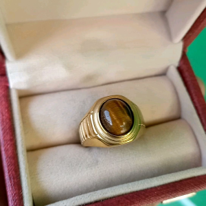 CINCIN BATU TIGER EYE MINIMALIS SUPER KEREN