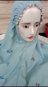 MUKENA DEWASA SANTRI TERUSAN BUNGA SERIBU MOTIF CERLY DAN MAWAR