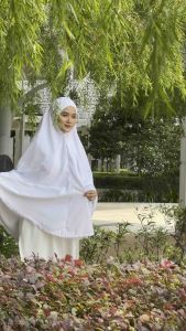 TELEKUNG MINI ASSOFWA Umrah Haji Kain Sembahyang Travel Wanita Dewasa Selesa Murah Kualiti Cotton Ada Renda