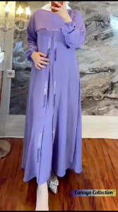 GAMIS CRINKLE PREMIUM X SWAROVSKI BELAH TENGAH MEWAH