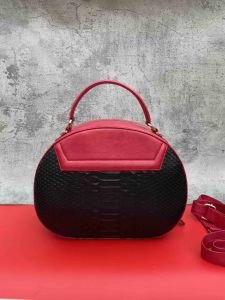 Fancy handbag in combination mix leather