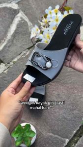 Sandal Sendal Wanita Ibu Ibu Wedges Heels Kondangan Pergi Pernikahan Arisan Jalan Jalan Casual Hak Tinggi Kulit Sintetis Murah Terbaru ZN04