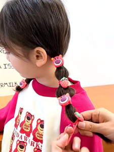 Ikat Rambut Anak Perempuan Motif Beruang Lotso Strawberry Karet Elastis Lucu Kunciran Set isi 10 Fashion Korea Import Aksesoris Rambut