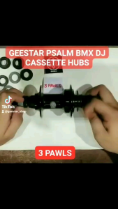 Geestar Psalm BMX DJ Cassette Hubs RHD 9T 14mm Big Axle 3 6 Pawls Sealed Bearing Alloy Female Front