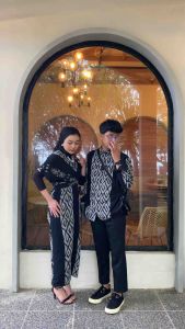 Couple Tenun Raisa Black Ivory - Baju Tenun Terbaru (Harga Terpisah)