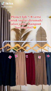 [HEMAT] Celana Pendek Plisket Lidi 95 Ribu Dapat 8 Pcs / Kulot Plisket Jumbo Pendek 7/8 HEMAT XL & XXL