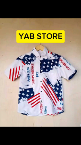 Kemeja anak laki laki lengan pendek motif keren umur 2 sampai 12 tahun