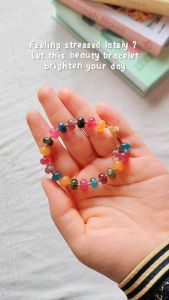 Gelang Tangan Kristal Natural Sweet Agate Bracelet 天然水晶糖果玛瑙手链