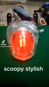 Lampu rem running scoopy stylish r12