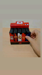 (1 box 25 pcs) Ak football windproof lighter non-refillable