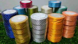 10 Yards Per Roll Satin Ribbon /Polka Dot Ribbon Hadiah /Ribbon Satin Hadiah /DIY Decoration Hantaran /Gift Decoration.