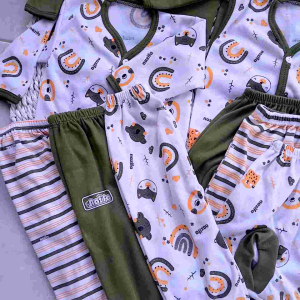 18 Pcs Paket Lahiran Setelan Bayi Newborn Motif Hamster Seri Olive Jessy