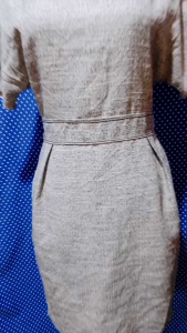 DRESS LENGAN PENDEK BODYCON GREY(LINE) 164