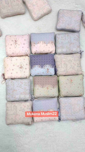 Mukena Travel Solite  Salju Kotak Motif Mukena Parasut Premium