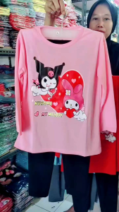 Stelan Kaos Kuromi anak perempuan/kaos anak perempuan/legging anak/umur 2-15 tahun