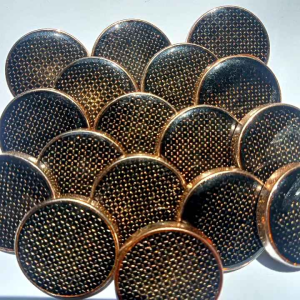 12Pcs Kancing Jamur Blazer/Jas Motif mutiara Hitam Diameter 15mm 18mm 21mm