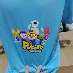 kaos anak anak motif pororo usia 2-10 tahun cowok cewek