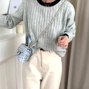 MOONLIT ~EMILY tweed bag |mini bag|tas pesta wanita| tas import wanita| tas selempang| Tas tangan