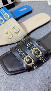 Sandal Selop Zara Gesper Tween Cute List Rajut Tweet Kekinian Korean Style KODE HZ5NOV24