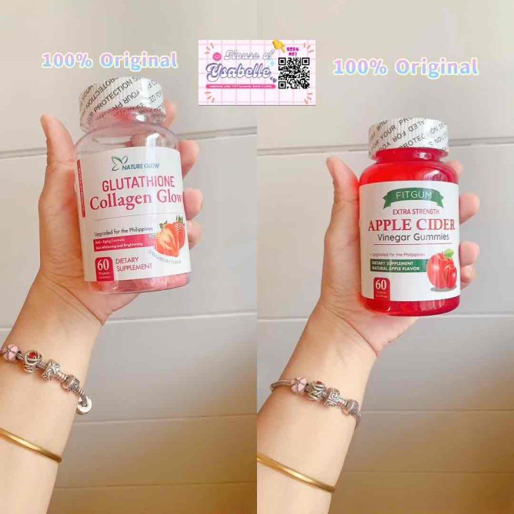 pure l glutathione powder NATURE GLOW Gluta'thione Collagen Glow (60 Organic Gummies) - Filipino  Favorite main image 1