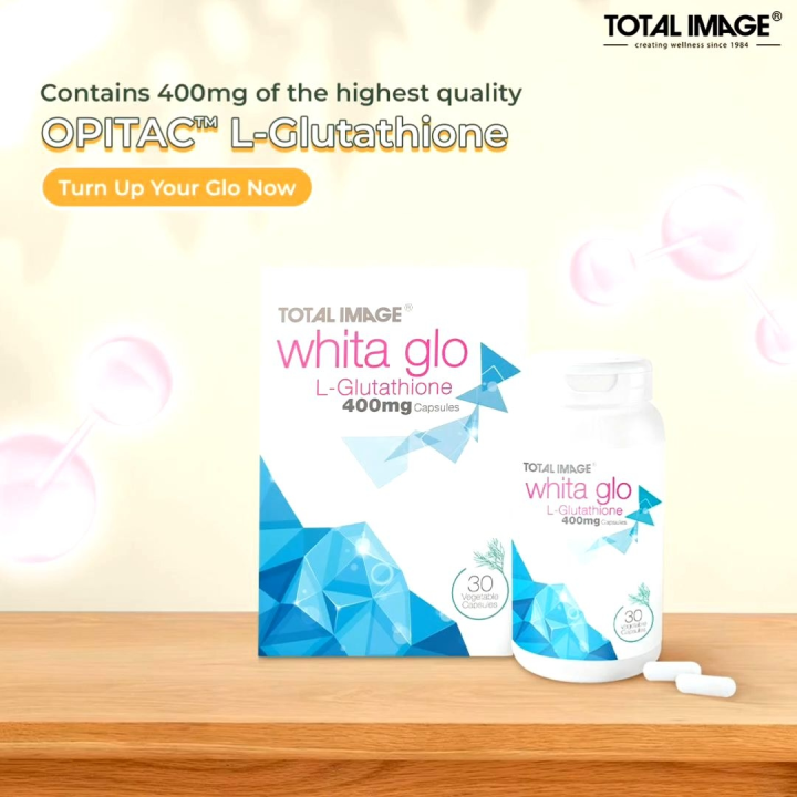 TOTAL IMAGE WHITA GLO L-GLUTATHIONE 400MG 30'S (Suplemen Pemutih Kulit / Supplement for skin whitening) | Lazada TOTAL IMAGE WHITA GLO L-GLUTATHIONE 400MG 30'S (Suplemen Pemutih Kulit / Supplement for skin whitening) | Lazada