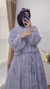 Garesa dress cantik ceruty premium full furing