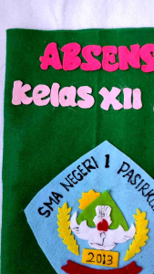Sampul absensi kelas bisa custom warna dan ukuran bahan flanel