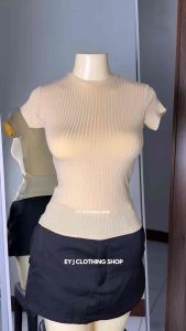 Luwisa Crew Neck Basic Knitted Top For Women Comfortable Womenswear Casual