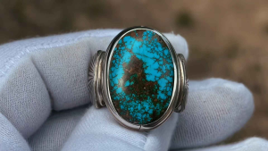 100%Natural Firus Iran nesyabur silver 925 ring
