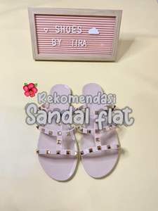 SHOES BY TIRA flat jelly stud/sandal wanita import/variasi stud/sandal wanita flat/jelly shoes import