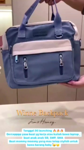 JIMS HONEY JH WINNIE 4IN1 BACKPACK RANSEL ANAK PRIA WANITA BABY DIAPER BAG TAS BAYI LAPTOP KERJA KULIAH BESAR PARASUT WATERPROOF