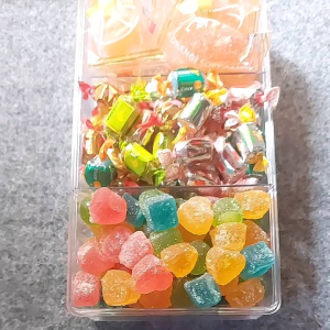 Paket Permen Toples Sekat 3: Permen Jely Jeruk & Permen Buah Jely